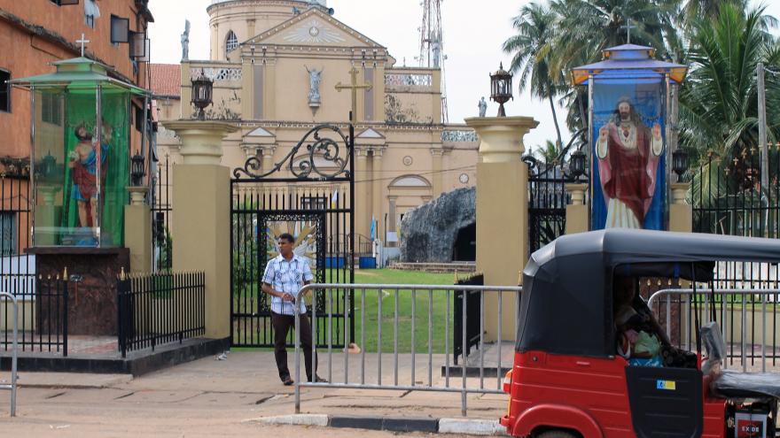 Street view of Holy Spirit Church, Kochchikade, Sri Lanka