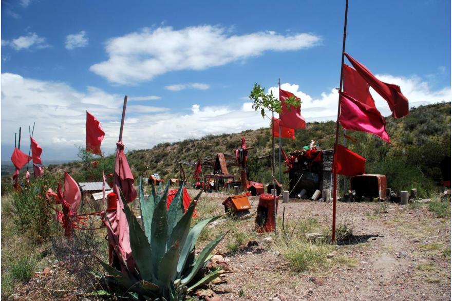 Memorial of the Gauchito Gill, on the road between Mendoza and Uspallata, Argentina
