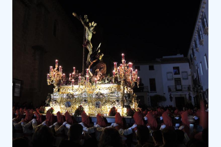 The image of the Blood of the Most Holy Christ and of Our Lady of Great Sorrows, Holy Wednesday, Ronda, Spain.