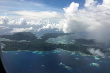 High islands in the Chuuk Lagoon, Federated States of Micronesia.