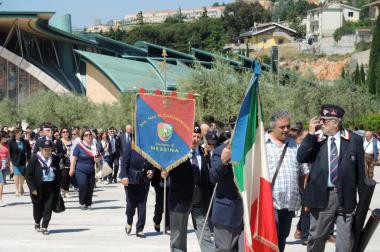 Carabinieri, the national police of Italy, on pilgrimage at the shrine of Padre Pio.