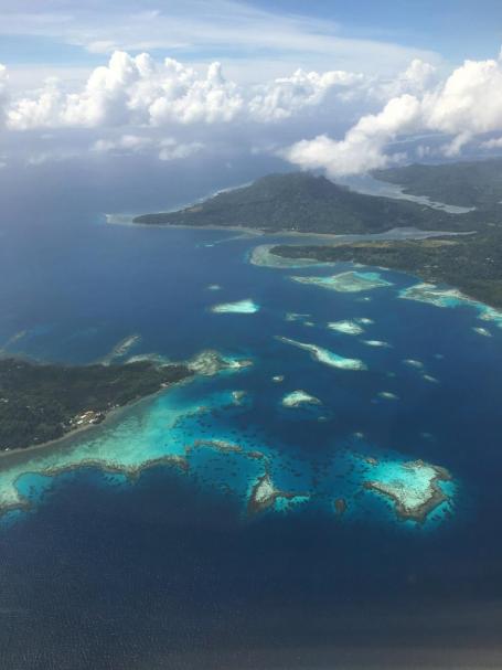 High islands in the Chuuk Lagoon, Federated States of Micronesia.