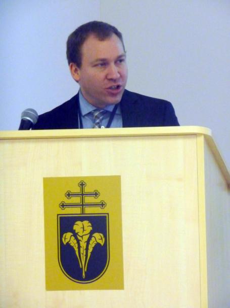Marc Loustau, Catholics & Cultures scholar and conference co-organizer, presents on "The Absence of Tragedy in Rogers Brubaker's Nationalist Politics and Everyday Ethnicity: A Proposal for Understanding Far-Right Nationalism."