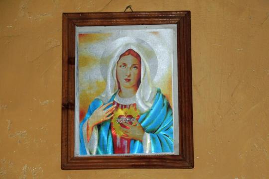 Image of Mary in the living room of a Catholic home in Emdibir, Gurage region, Ethiopia.